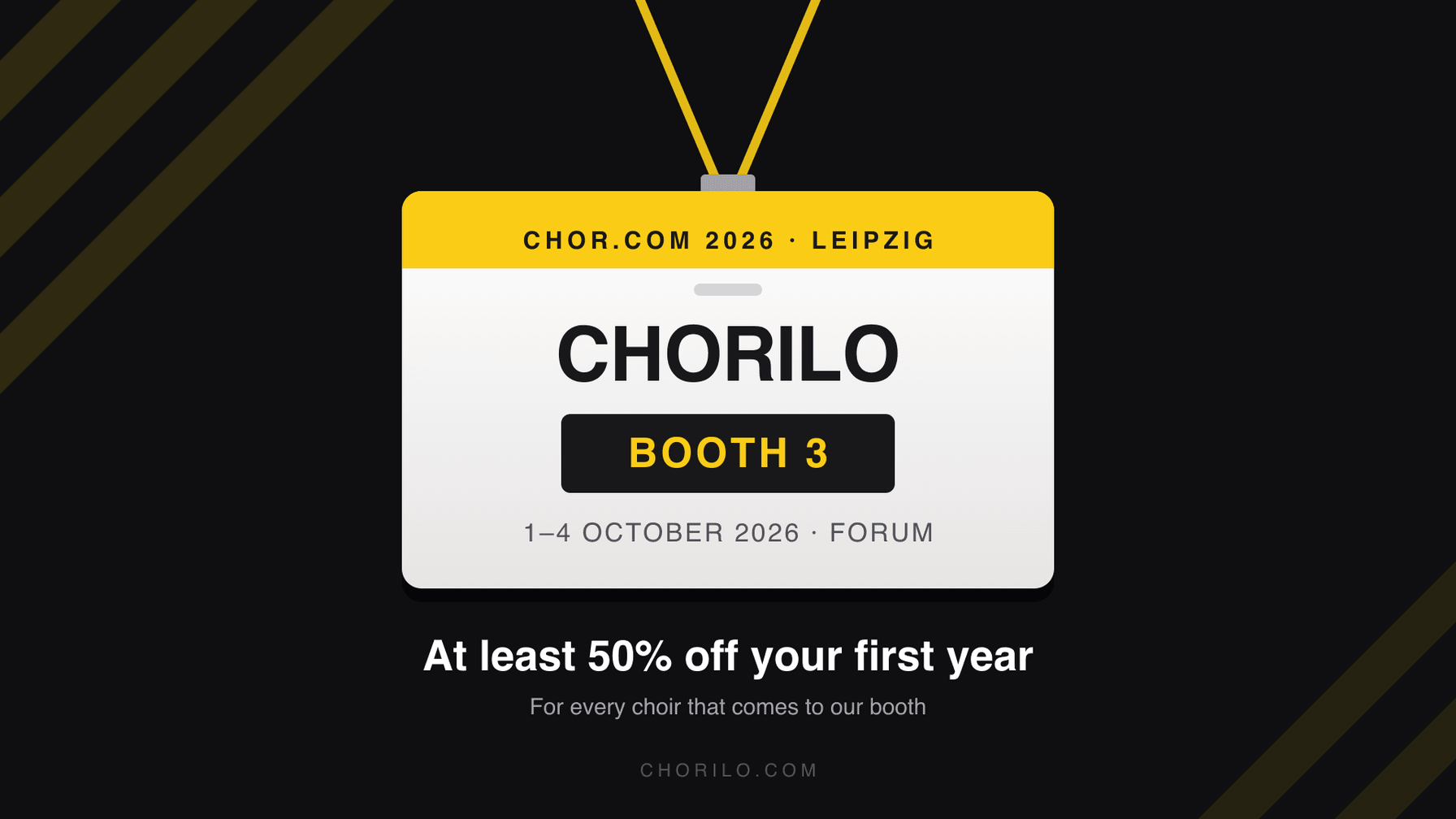 Chorilo auf der chor.com 2026 in Leipzig – Stand 3